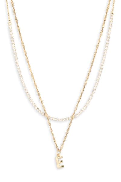 Leith Initial & Cubic Zirconia Necklace Set 20