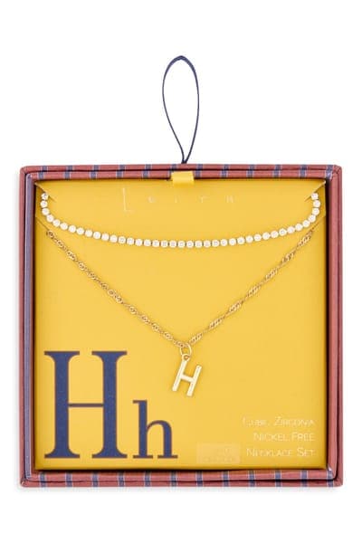Leith Initial & Cubic Zirconia Necklace Set 22