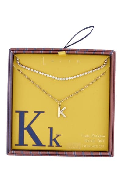 Leith Initial & Cubic Zirconia Necklace Set 28
