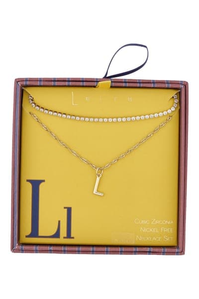 Leith Initial & Cubic Zirconia Necklace Set 31