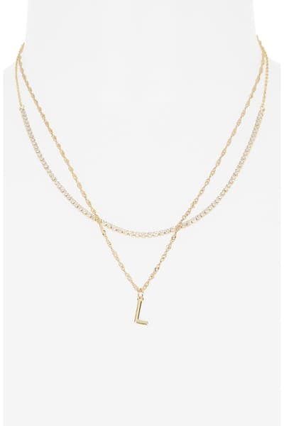 Leith Initial & Cubic Zirconia Necklace Set 33
