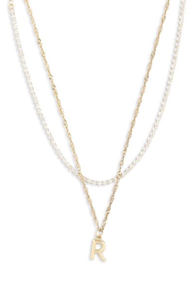 Leith Initial & Cubic Zirconia Necklace Set 35