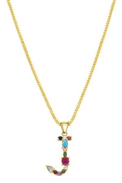 Adornia CZ Initial Pendant Necklace 1