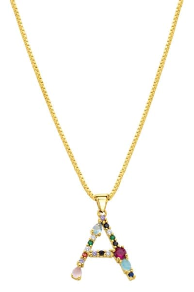 Adornia CZ Initial Pendant Necklace 4