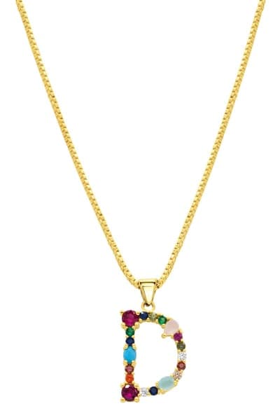 Adornia CZ Initial Pendant Necklace 8