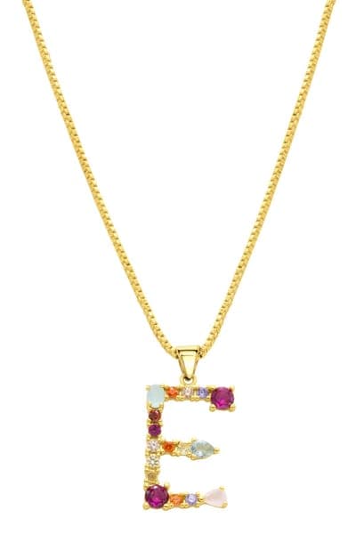Adornia CZ Initial Pendant Necklace 9