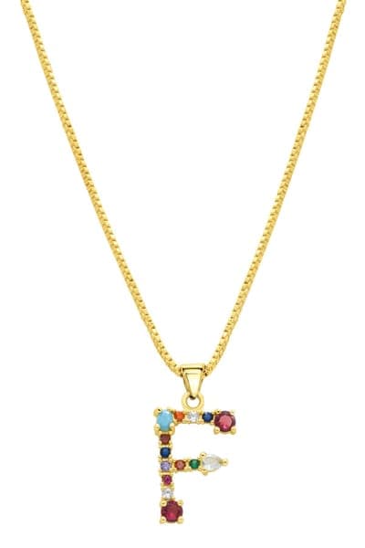 Adornia CZ Initial Pendant Necklace 10