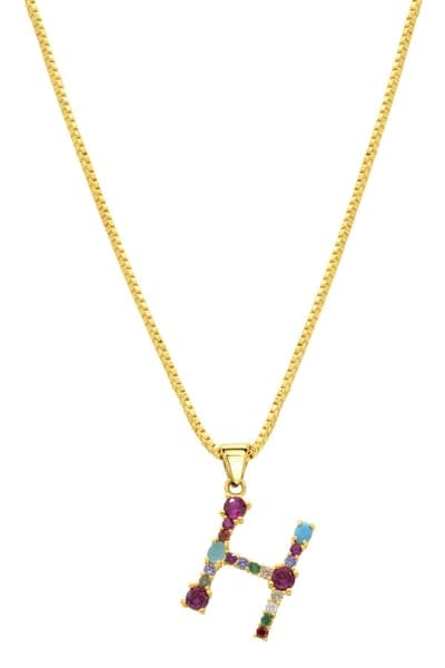 Adornia CZ Initial Pendant Necklace 12