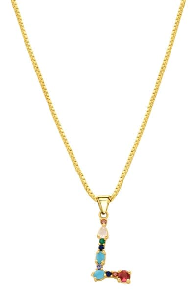 Adornia CZ Initial Pendant Necklace 14