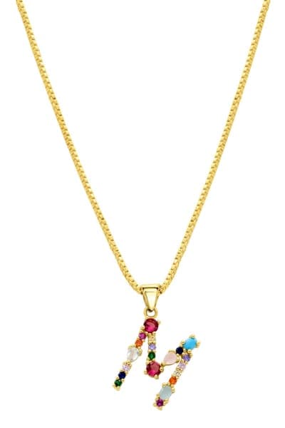Adornia CZ Initial Pendant Necklace 15