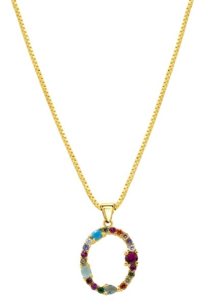 Adornia CZ Initial Pendant Necklace 17