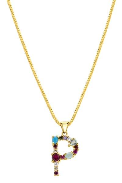 Adornia CZ Initial Pendant Necklace 18