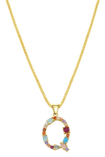 Adornia CZ Initial Pendant Necklace 19