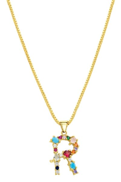 Adornia CZ Initial Pendant Necklace 20