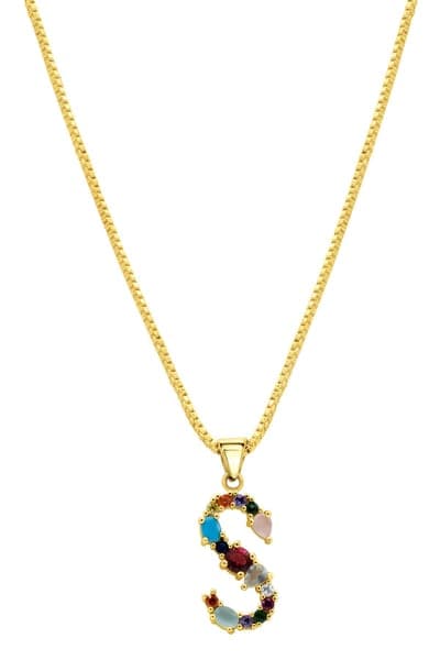 Adornia CZ Initial Pendant Necklace 21