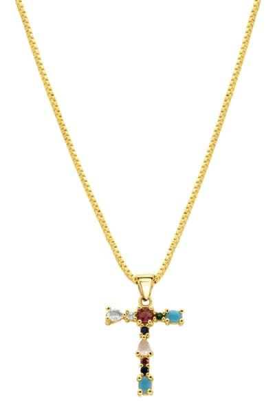 Adornia CZ Initial Pendant Necklace 22