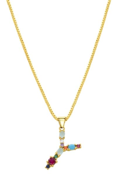 Adornia CZ Initial Pendant Necklace 27