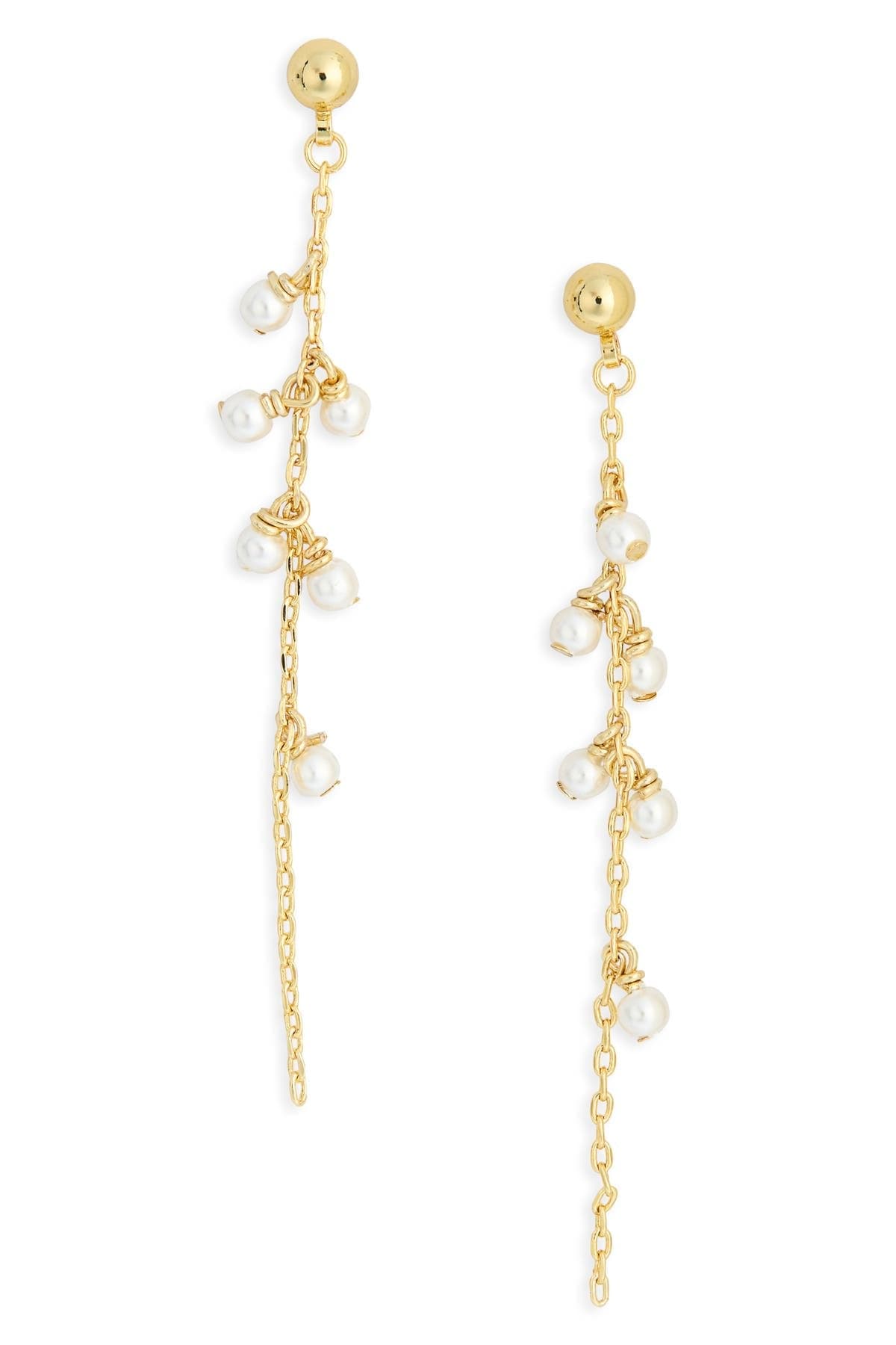NORDSTROM RACK Faux Pearl Linear Drop Earrings
