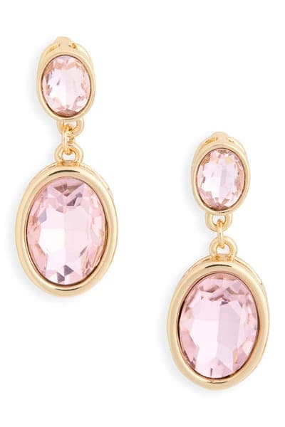 NORDSTROM RACK Bezel Set Crystal Drop Earrings 7