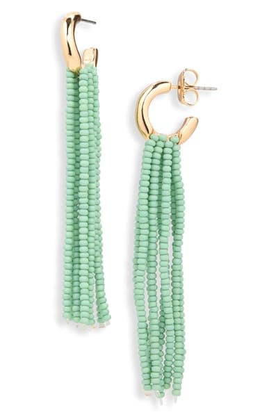 Leith Beaded Fringe Drop Earrings 3