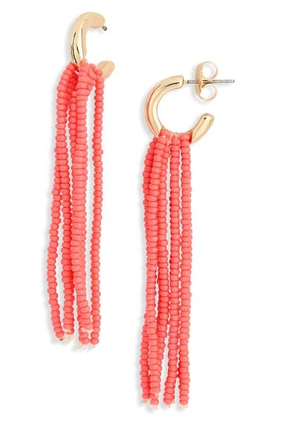 Leith Beaded Fringe Drop Earrings 8