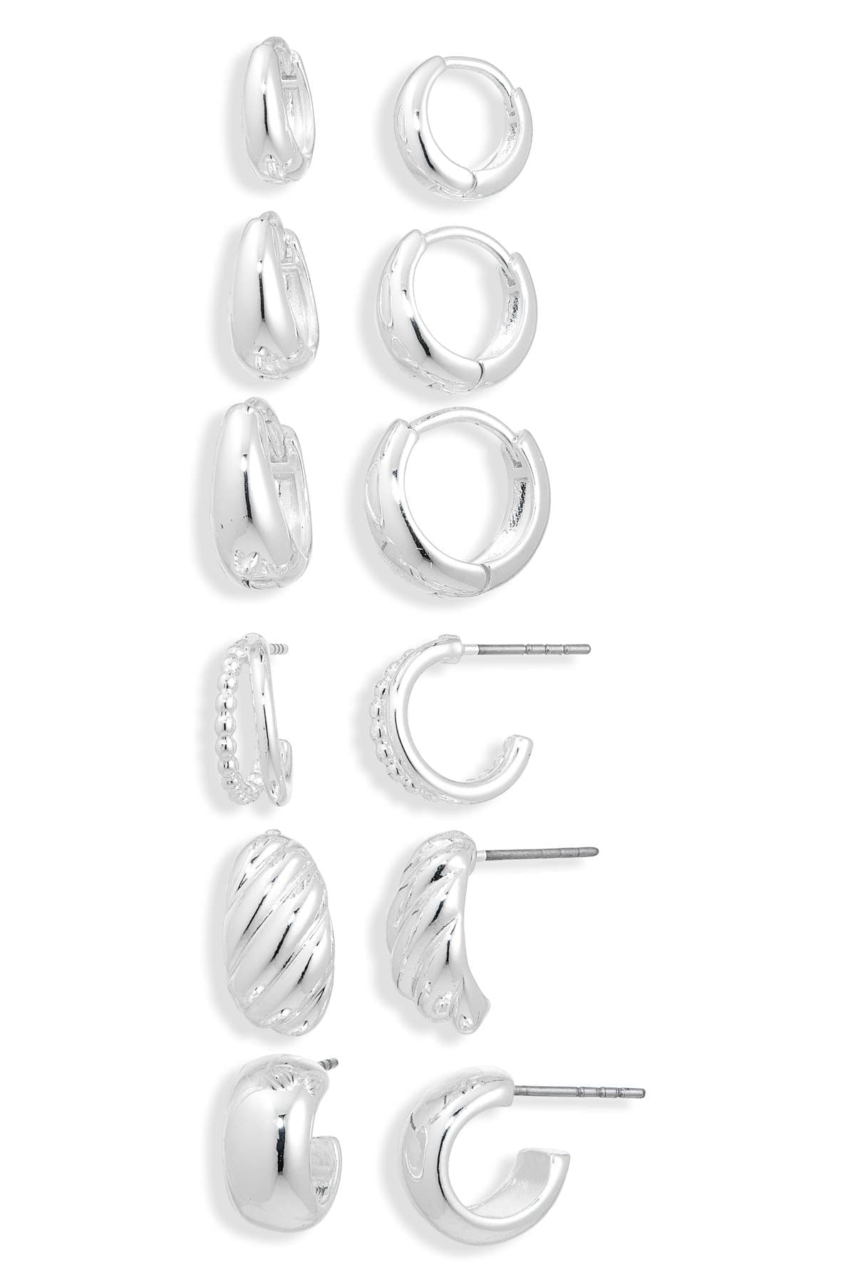 NORDSTROM RACK 6-Pack Huggie Hoop Earrings