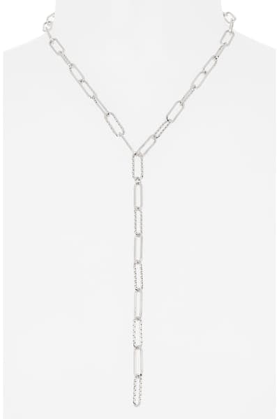 NORDSTROM RACK Textured Oval Link Y Necklace 2
