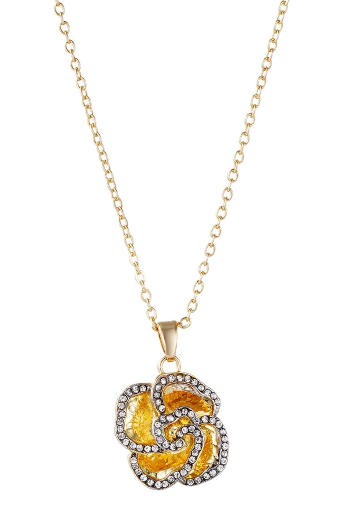 Adornia Cubic Zirconia Flower Pendant Necklace