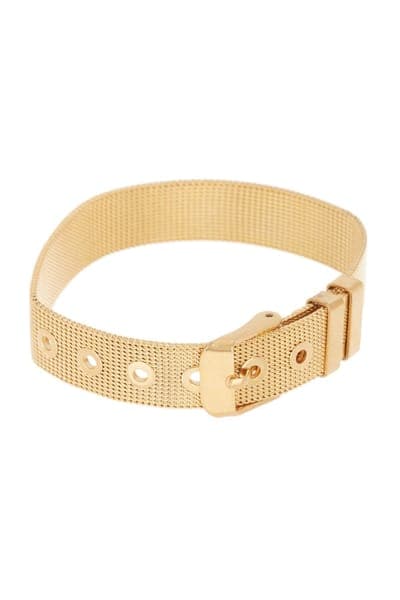 Adornia 14K Gold Plated Belt Bracelet 1