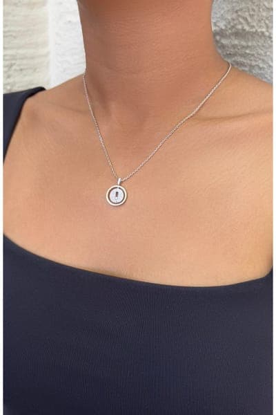 Adornia Cubic Zirconia Dancing Stone Pendant Necklace 2