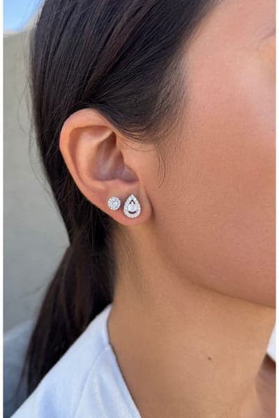 Adornia Set of 2 Assorted Cubic Zirconia Stud Earrings 3