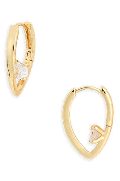 NORDSTROM RACK Cubic Zirconia Hoop Earrings 1