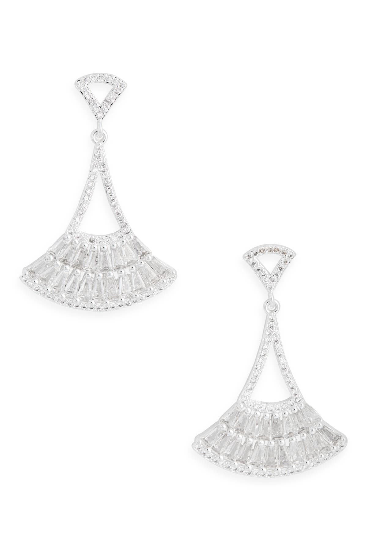 NORDSTROM RACK Cubic Zirconia Fan Drop Earrings