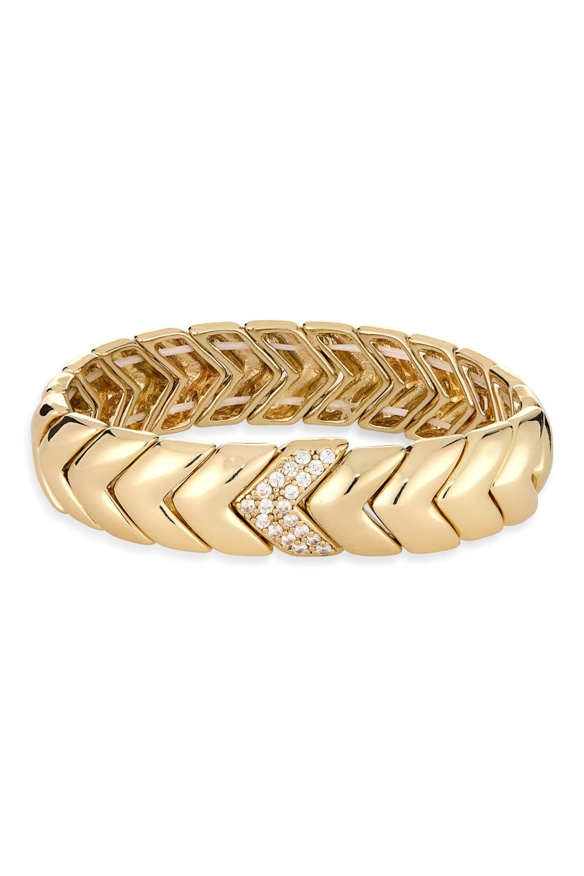 NORDSTROM RACK Cubic Zirconia Chevron Stretch Bracelet
