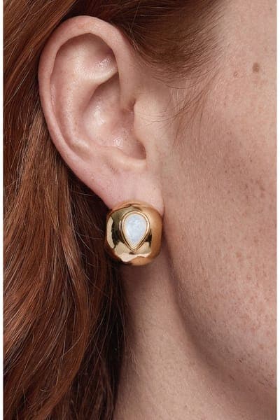 Ettika Glowing Gem Huggie Hoop Earrings 2