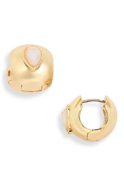 Ettika Glowing Gem Huggie Hoop Earrings 1