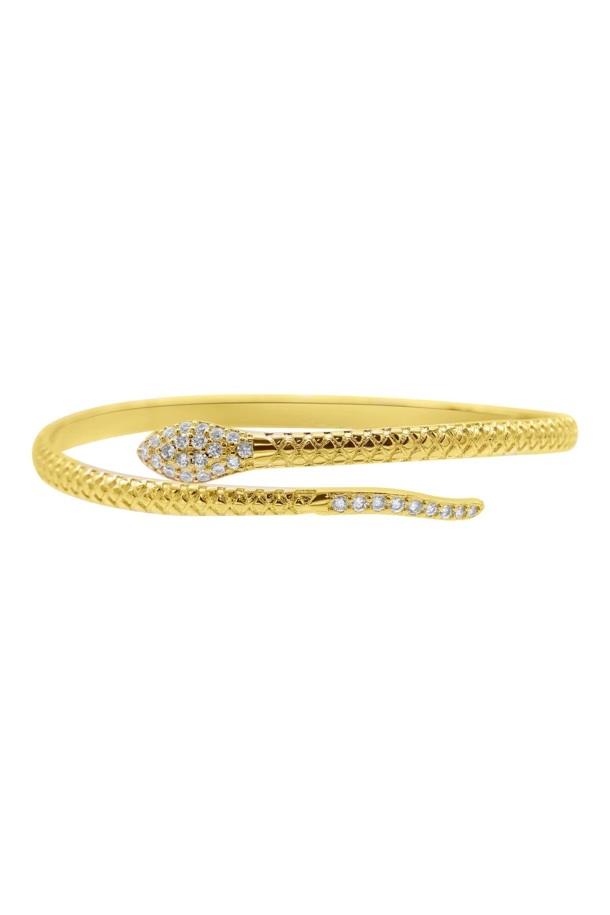 Adornia Crystal Snake Cuff Bracelet