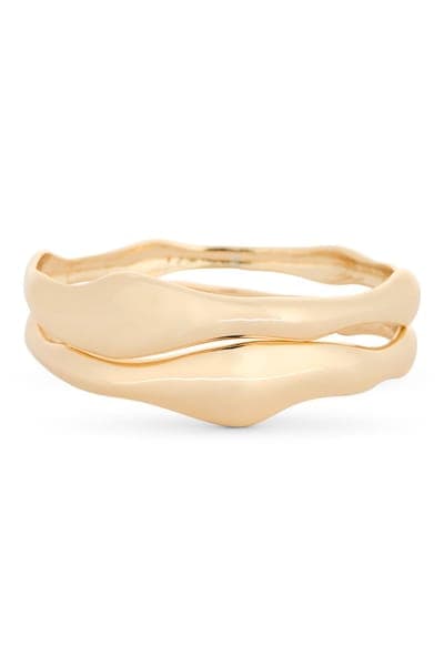 NORDSTROM RACK Set of 2 Organic Wavy Bangle Bracelets 2