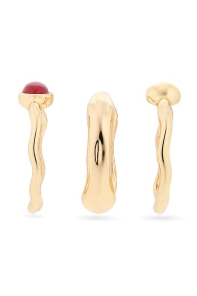 NORDSTROM RACK Set of 3 Molten Rings 4