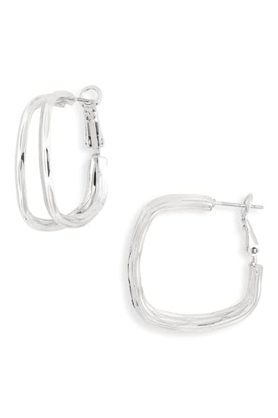NORDSTROM RACK Square Double Hoop Earrings 1