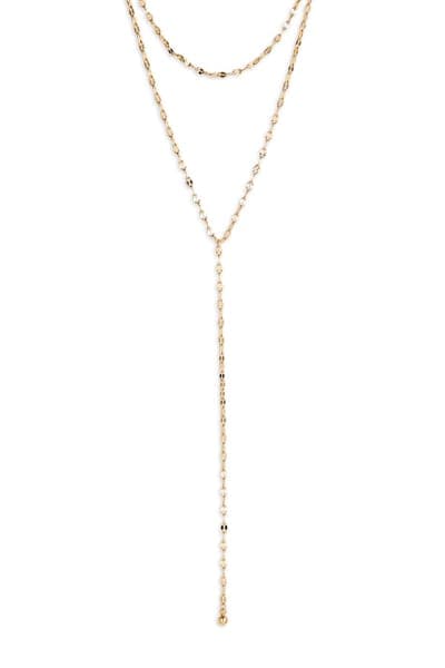 NORDSTROM RACK Shimmer Chain Y-Necklace 3