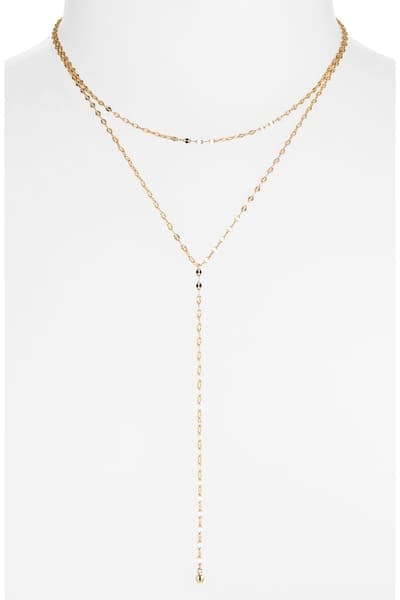 NORDSTROM RACK Shimmer Chain Y-Necklace 2