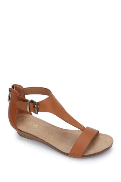 Reaction Kenneth Cole Great Gal T-Strap Sandal — Toffee 1