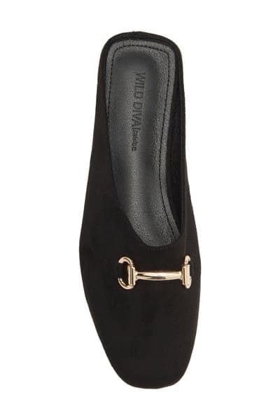 Wild Diva Lounge Paisley Mules — Black 5