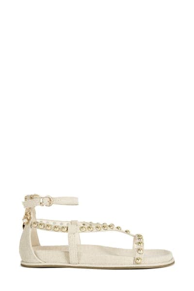 Azalea Wang Nautyca Stud Embellished Ankle Strap Sandal — Natural 3