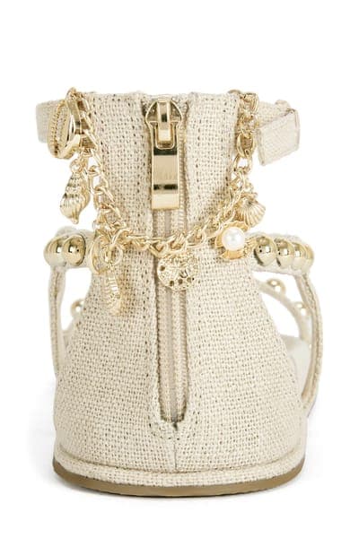 Azalea Wang Nautyca Stud Embellished Ankle Strap Sandal — Natural 2