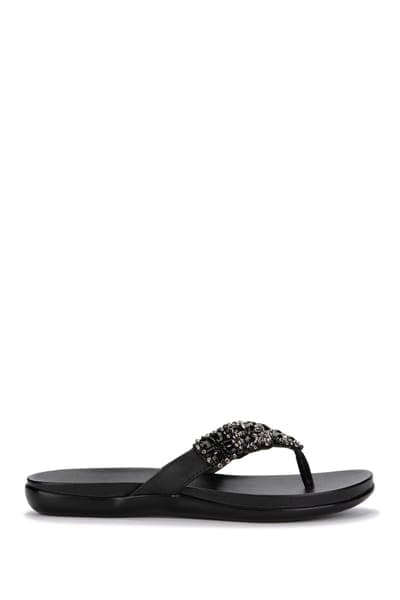Kenneth Cole Reaction Glam Athon Embellished Thong Sandal — Black 3