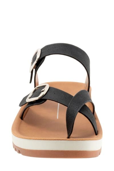 Los Cabos Nin Double Buckle Slide Sandal — Black 3