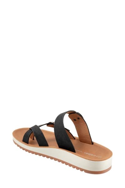 Los Cabos Nin Double Buckle Slide Sandal — Black 2