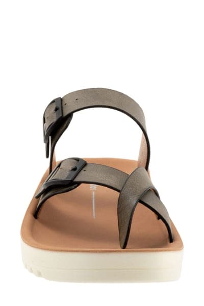 Los Cabos Nin Double Buckle Slide Sandal — Khaki 3